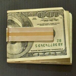 Tiffany & Co Money Clip 18 KT Gold + Sterling Silver Estate TIF912